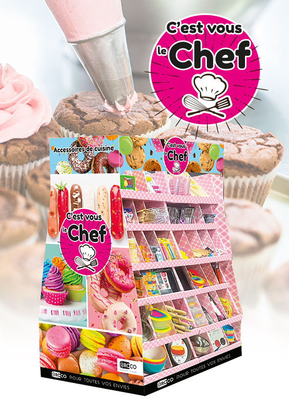 offre à thème box C'est vous le Chef - packaging & présentoir