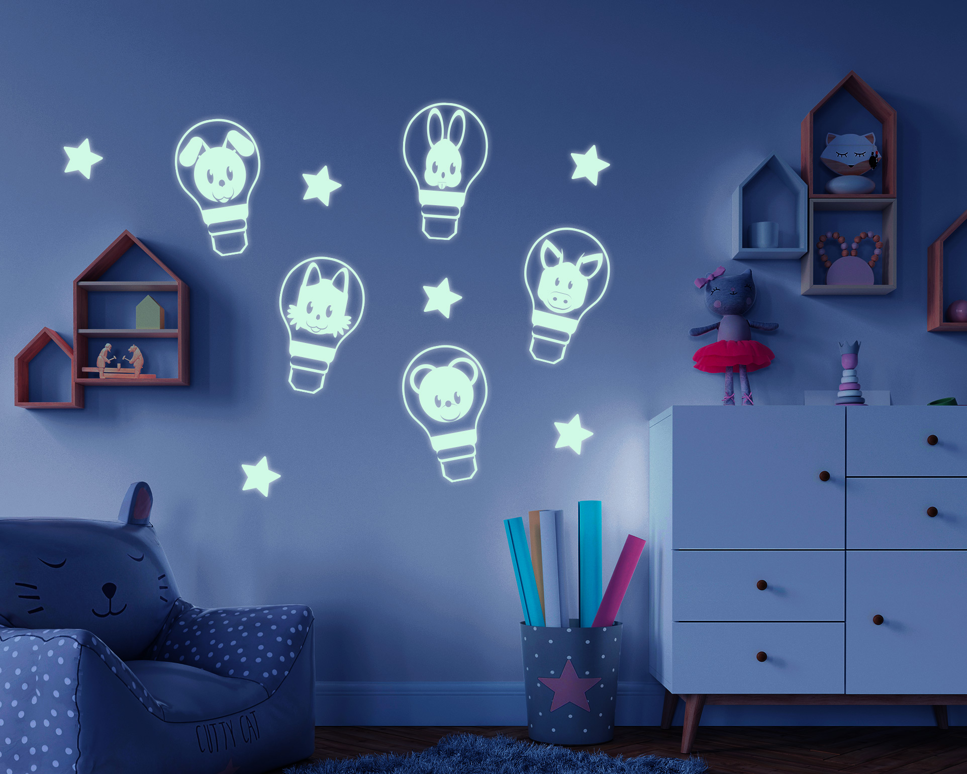 Sticker Glow in the dark pour enfant