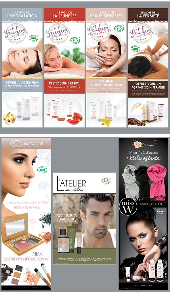 Poster promotionnels marque cosmétique bio Nature.cos