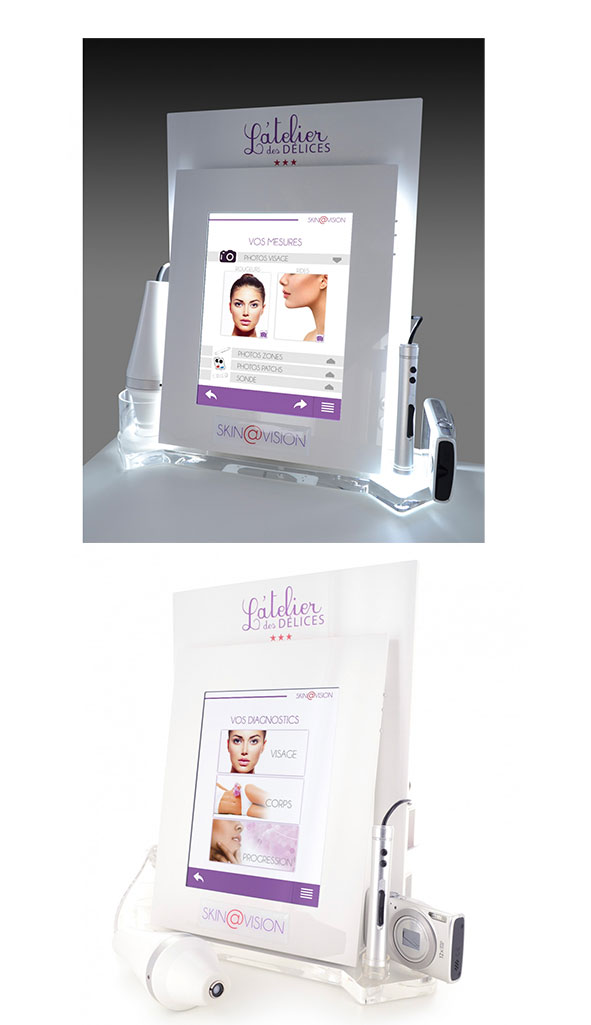 Appareil de diagnostique peau et recommandation de produits soins Skin@Vision