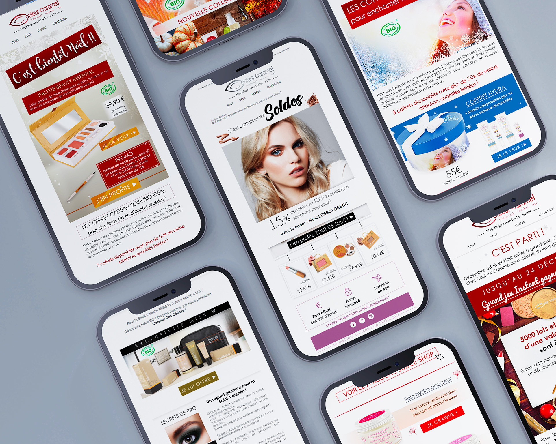 Newsletter e-shop différentes marques nature.cos